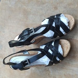 💖Black GUESS 🌅Wedges